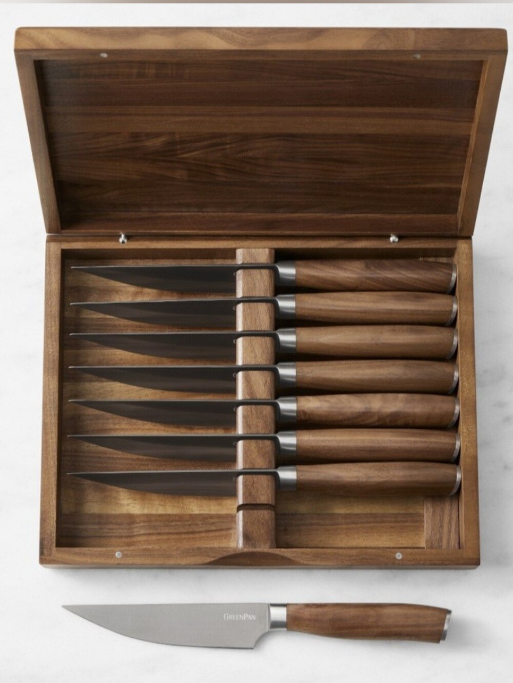 NEW!!! GreenPan™ Premiere Steak Knives in Gift Box, Set of 8, Retail $249.95 US